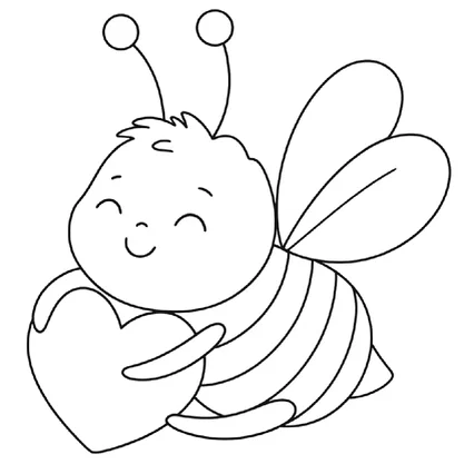 Desenho de abelha para colorir e imprimir para imprimir e colorir - imagem 6